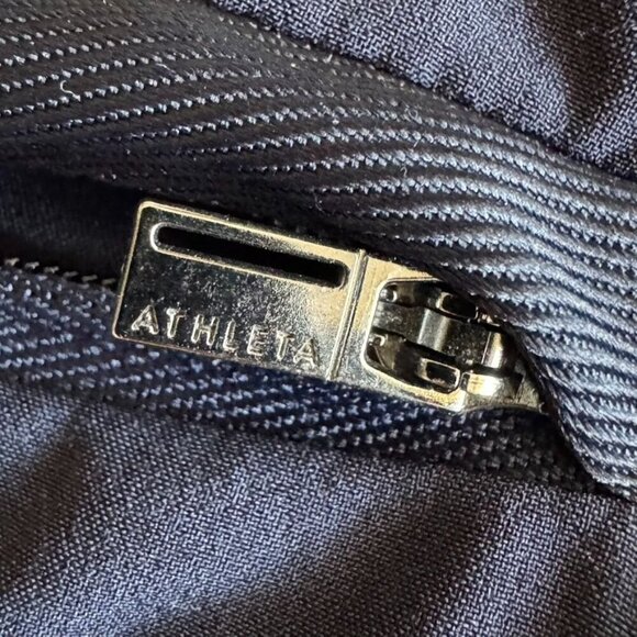 Athleta Nolita Navy Blue High Rise Elastic Waist Wide Leg Pants Size 8 Tall - Picture 11 of 14